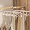 2 Pieces of Hanging Hangers for Household Clothes, Underwear Hooks, Plastic Hangers, Rotatable Multi Hook Hangers