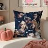 Pop Girl Group KKATSEYE Cushion Cover Pillowcase Short Plush Invisible zipper Room Sofa Cushion Cover