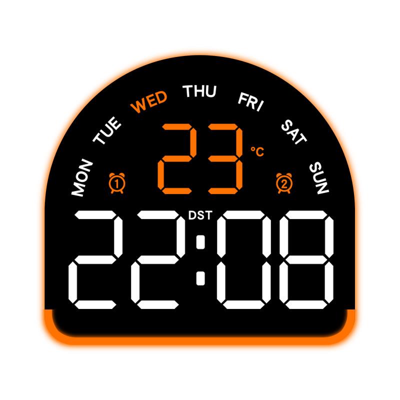 

USB Powered Digital Alarm Clock with Mood Light TEMP Date Week 3-level Brightness Table Clock Auto Dimmable 12/24H LED Clock