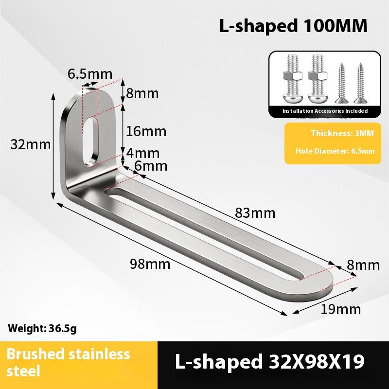 2 Stück Edelstahl Verstellbarer 90-Grad-Winkel L-Form, Eckwinkel, Mehrere Größen Geeignet für Schränke Möbel