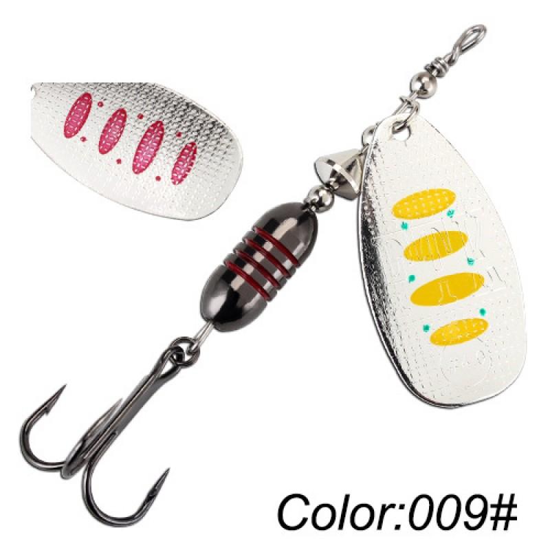 18g Rotating Spinner Lure Bass Pike Fishing Sea Freshwater Artificial Bait With Treble Hook