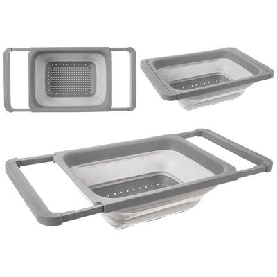 Foldable Silicone Kitchen Colander for Sink Strainer Sieve KEMP 39x26.5cm ORION 124482