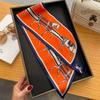 Fashion new cross small silk scarf women's headband Korean version spring, autumn and summer professional scarf small scarf square scarf headband