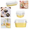 Mini Cake Pans with Lids Aluminum Foil Baking Cups Disposable Paper Cups Kitchen Brownie Pudding Dessert Muffin Cup Holders