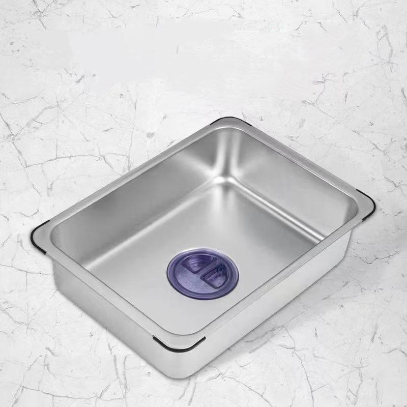 Brushed Stainless Steel Kitchen Sink with Drain Basket