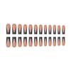 Chic Black French Water Pipe False Nails Set - 24 Pieces Spicy Girl Style