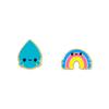 Silver Post Rainbow Stud Earrings, Cute Cartoon Small Size Dopamine Style, Minimalist Creative Sweet Earrings Jewelry for Women Girls