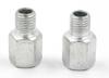 Motorcycle Mirror Screw Adapter Silver 10mm Positive Screws 2 Pieces