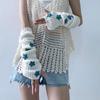 Y2k Star Knitted Gloves Gothic Wool Sleeve Cuff Casual Arm Warmers  Girls