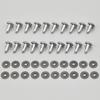 Daytona 31397 Conjunto de Rebites para Motocicleta, Assento, Couro, 20 Peças