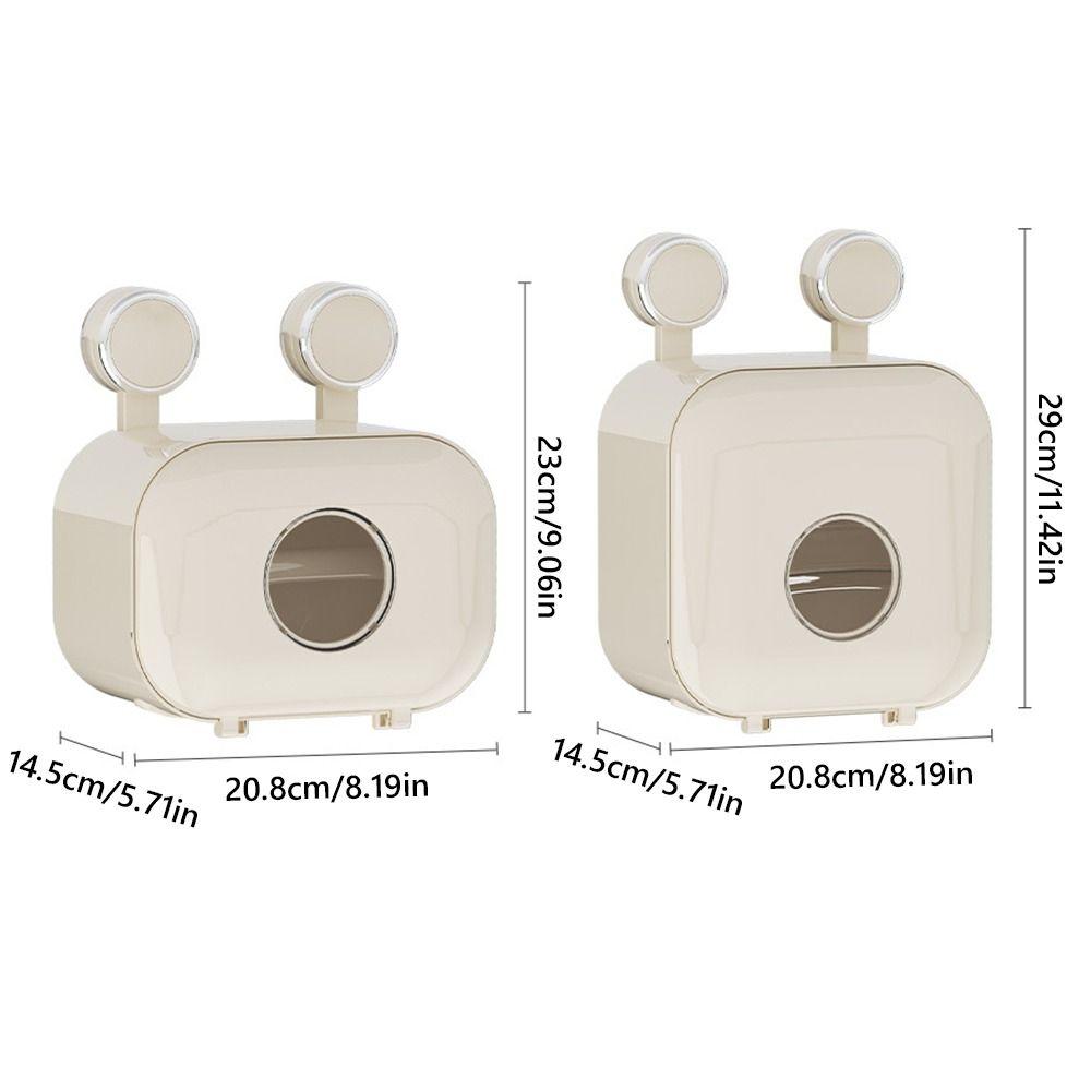 White Beige Tissue Storage Box Sucker Install Paper Towel Box  Organizer