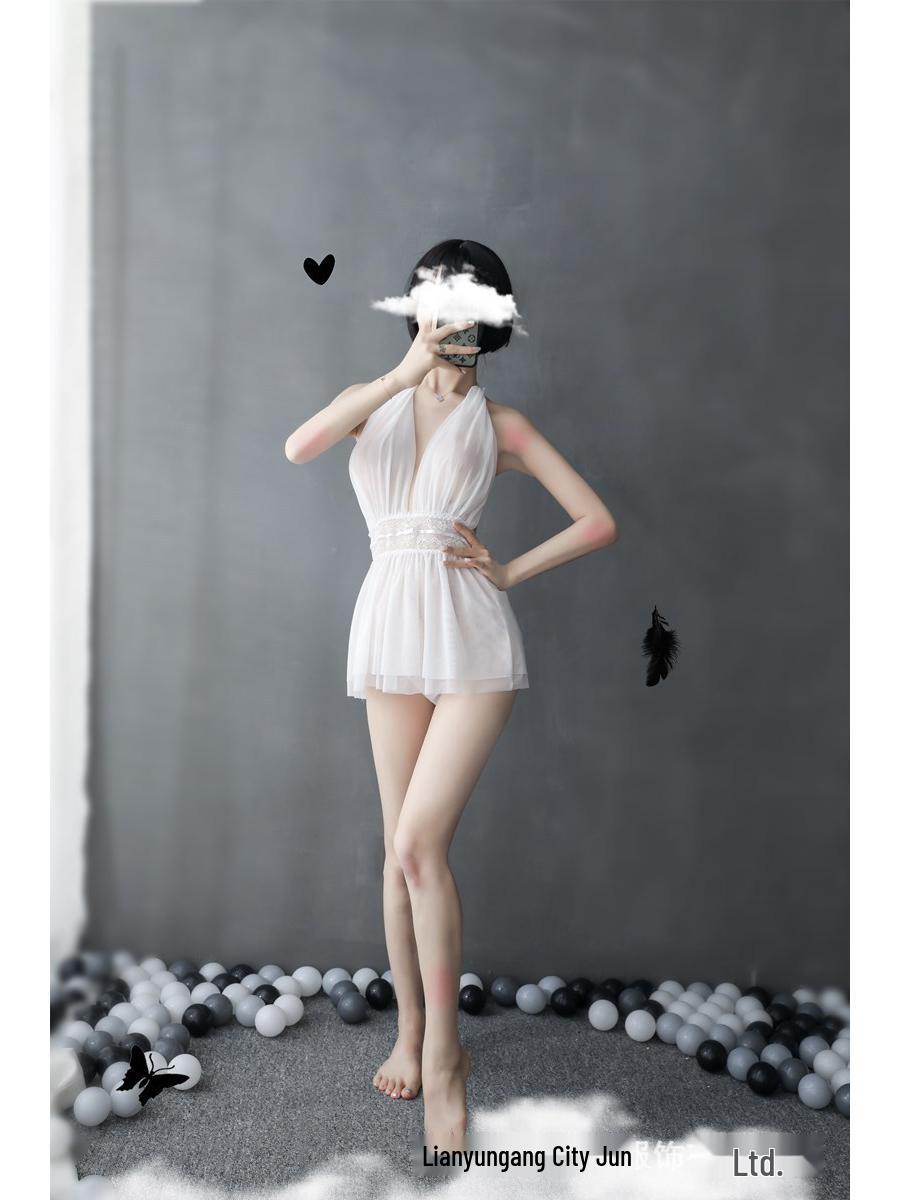 

Seductive Women s See-Through Lingerie Set: Temptation Battle Robe with Removable Pajamas. One Size (80-125 lbs)