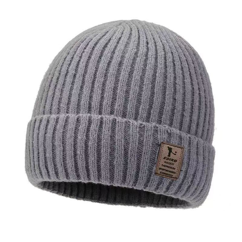 Winter fleece hat warm knitted windproof ear protection pullover hat men's wool thickened cold-proof bag head warm hat