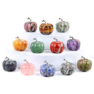 30mm Natural Crystal Pumpkin Decoration for Halloween & Thanksgiving - Large Qty Discount