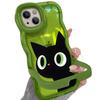 Applicable To Apple 15pm Mobile Phone Case IPhone 13 Big Eyes Black Cat 14 Wavy Edge Invisible Double Bracket 12/11
