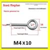 Closed Hook Eye Bolt Screw Ring Hanger - M2.5 to M8 Machine Thread