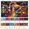 New Year Gift for Artists 2027 DIY Faux Diamond Art Hanging Calendar, Rhinestone Painting Illustration Seasonal Craft Enthusiasts Theme Spiral