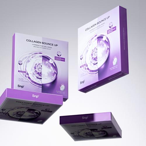 SNP Pore Tension Collagen Bounce Up Hyperactive Gel Mask Pack (4ea)