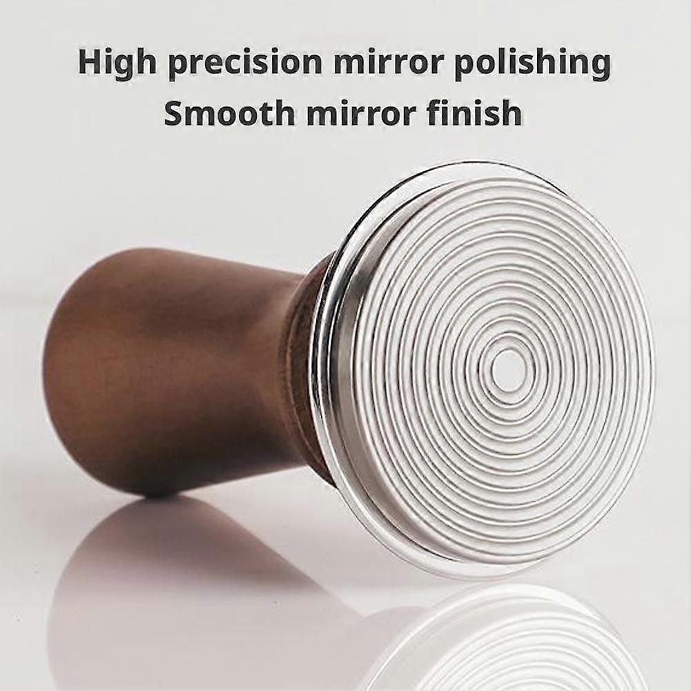 Coffee Powder Press Solid Wood Handle and Stainless Steel Elastic Powder Ham less