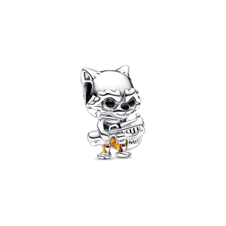 Pandora Marvel X  Guardians Of The Galaxy Rocket Raccoon Fashionable Elegant Versatile Charm Women charm Silver 792563C01 Silver,F