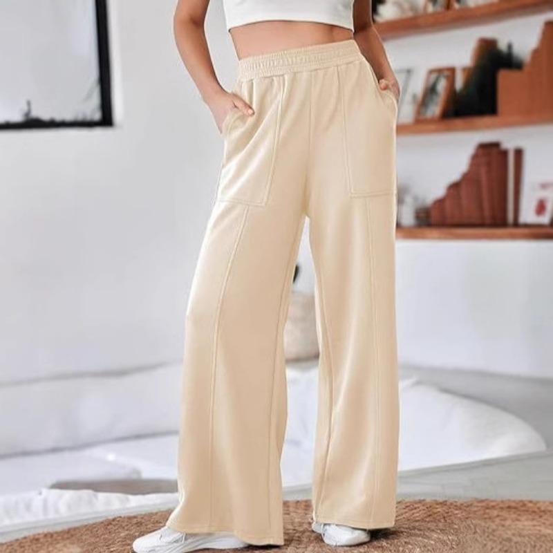Autumn and Winter Women's Pant Plus Size Casual High Waist Loose Casual Wide Leg Pants