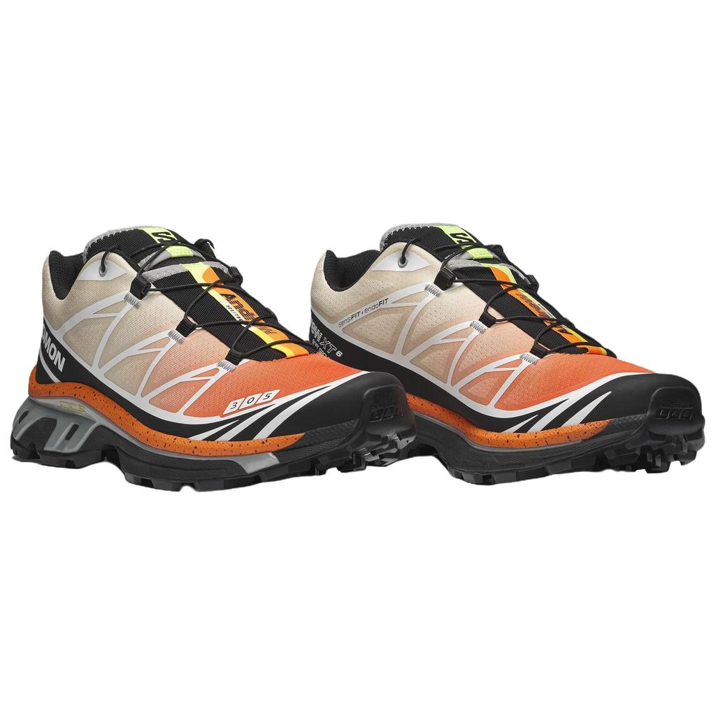 SALOMON XT 6 Trail Running Shoes Unisex Chic Orange Light Yellow Gray Black L49257500