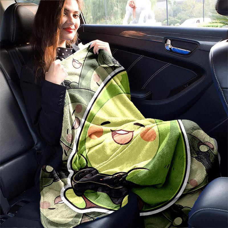 1 Stück Avocadodruck Leichte Flanelldecke, Bequeme und Warme Decke, für Camping Sofa Bett und Couch Büro, Geschenk