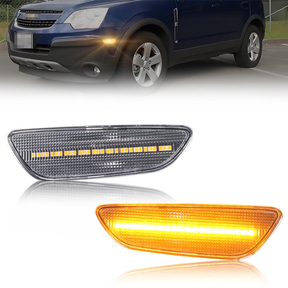 2X Front Reflector Light Side Marker Light Turn Signal Light With LED For 2008-2010 saturn Vue 2012-2015 Chevrolet Captiva Sport