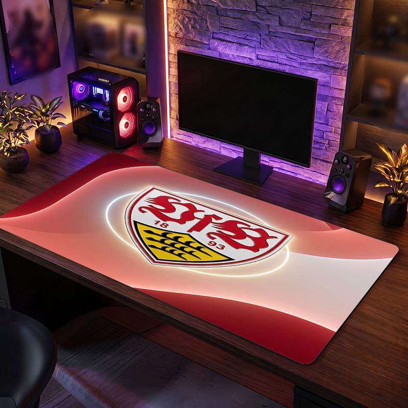 Tappetino per Mouse Grande Stampa Calcio VfB Stuttgart, Tappetino Esteso Antiscivolo per Scrivania da Gioco per Ufficio Casa