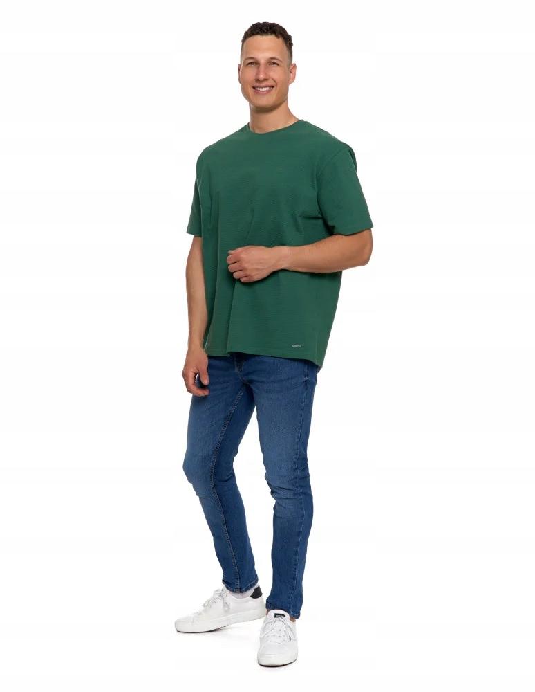 T-Shirt Men's Short Sleeve Cotton Classic Striped MORAJ XXL GREEN