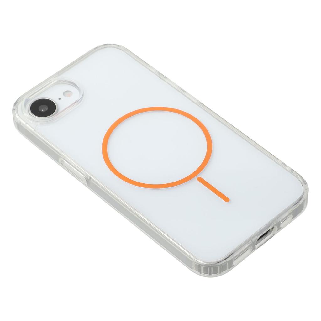 For iPhone 16e Magnetic Case Acrylic TPU Clear Phone Back Cover
