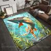 Multiple Sizes Giant Fish Swimming Underwater Carpet for Living Room Bedroom Sofa Home Decor Rus Non-slip Floor Mat Luxury Gift