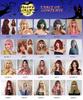 Rose Red Long Cosplay Wig with Bangs - European/American Style, Curly, Realistic, Full Head
