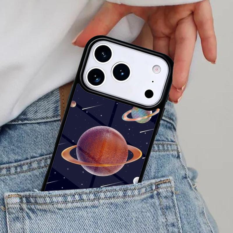 Planets and Comets Phone Case for iPhone 17ProMax 12 13 14 15 16e 17 Pro Max Plus Air Cover