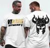 Viking Printed Sport Men's T-Shirt Gym Fitness Bodybuilding Clothing Slim Cotton T Shirt Male Summer Workout Training Tee Tops