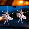 2pcs/set Car Rearview Mirror Pendant Plaque Keychain Lucky Goddess Car Charm Decoration Chain Bag Pendant Car Cute Decoration