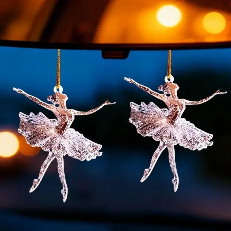 2pcs/set Car Rearview Mirror Pendant Plaque Keychain Lucky Goddess Car Charm Decoration Chain Bag Pendant Car Cute Decoration