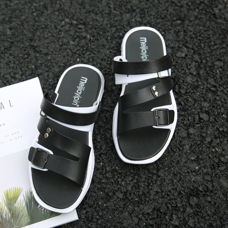 

Летние сандалии мужские модные новые мужские крутые повседневные на мягкой подошве пляжные кожаные крутые тапочки одежда для отдыха лето 44