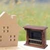 Miniature Wooden Fireplace Model for DIY Dollhouse Decor and Micro Landscape Accessories
