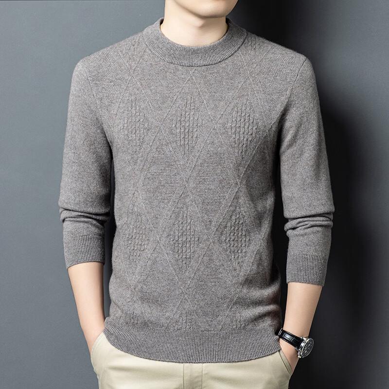 Firstview Men s Merino Wool & Yak Down Long Sleeve Sweater 2XL