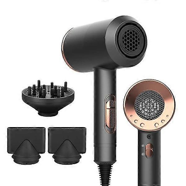 Hair dryer with diffuser and concentrator 5 speeds Black Black