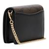 Coach Kette 10 Schnappverschluss Monogramm Canvas Und Leder Ketten Geldbörse Umhängetasche Mini Damen Taschen Dunkelbraun 6650-IMAA8