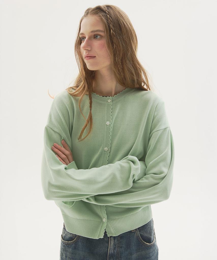 Nyuluki Base Loose Fit Cardigan_Mint