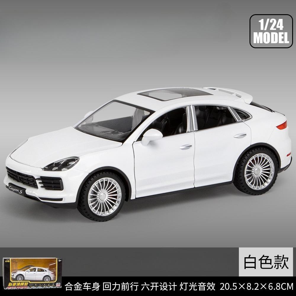 1:24 Cayenne S SUV Legering Auto Model Diecasts Metaal Speelgoed Voertuigen Auto Model Simulatie Geluid Licht Verzameling Cadeau