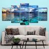 Sea Scenery Canvas Art: Modern Cloud Landscape Painting for Living Room Wall Décor