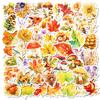 50 Original Non-Infringement Autumn Plant Graffiti Stickers Pp Waterproof Decorative Stickers