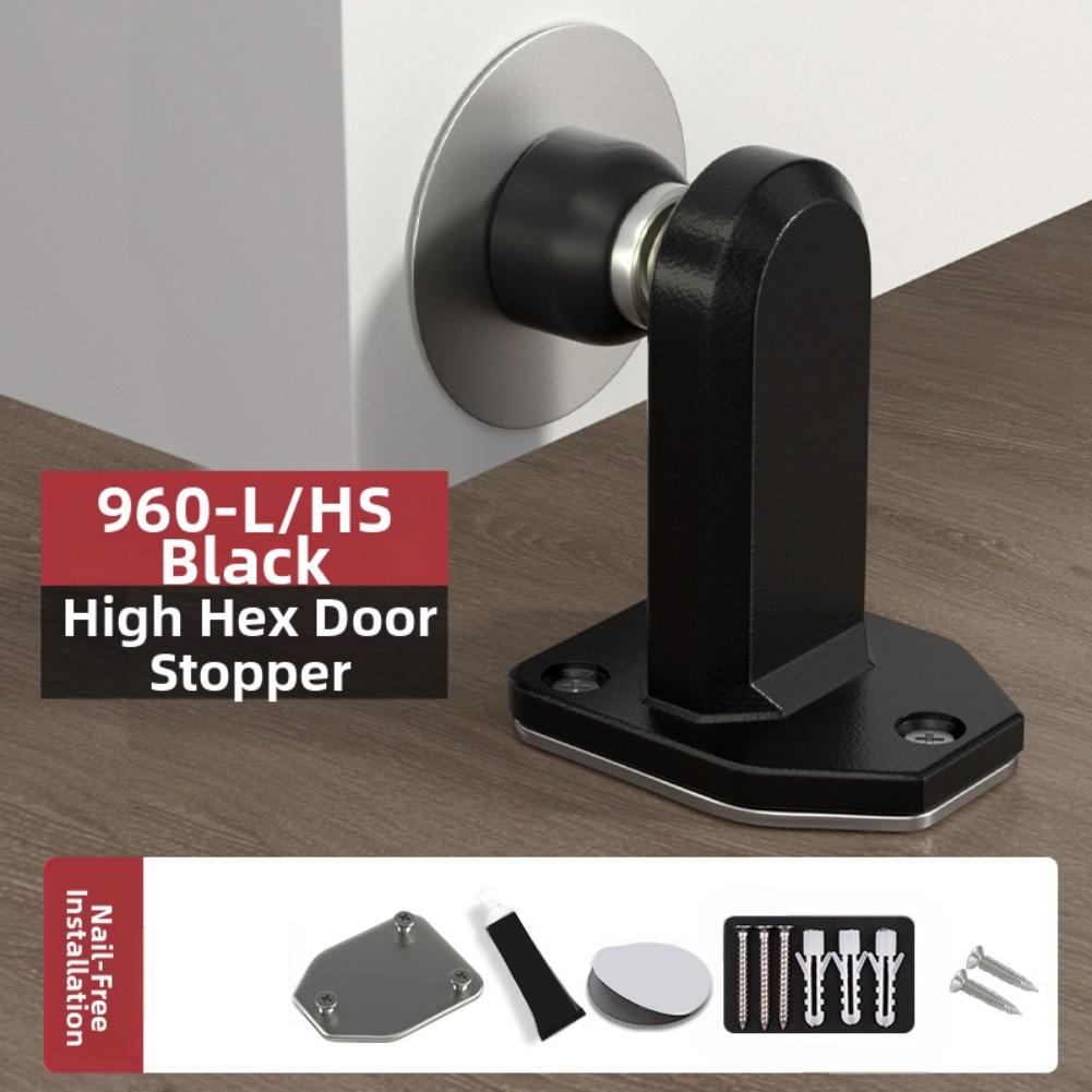 Bathroom Stopper Magnetic Door Stop Black No Drill Magnetic Doorstop Door Stop Rot Resistant Concealed Screw Holes
