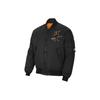 Pufferjacken Herren Schwarz Baseballkragen Mittlere Pilot Pufferjacke DO4085-010