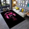 1Pc Musical elements Printed circular carpet, home door mat, outdoor travel protection carpet A5