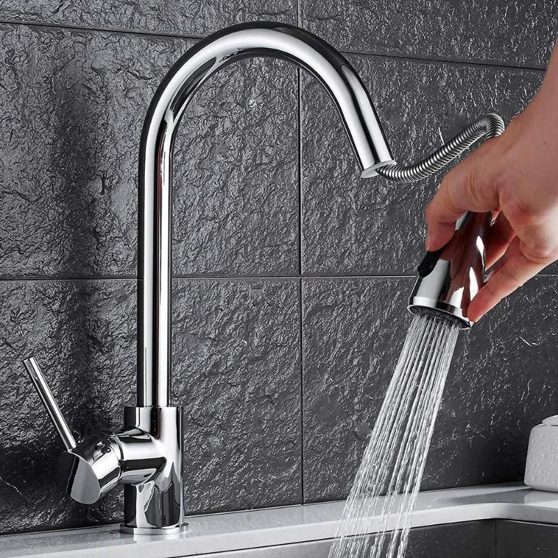 Bathroom Basin Sink Tap Replacement Kitchen Pull Out Faucet Sprayer Nozzle Sprayer ABS Durable Water Saving Shower Spray Head